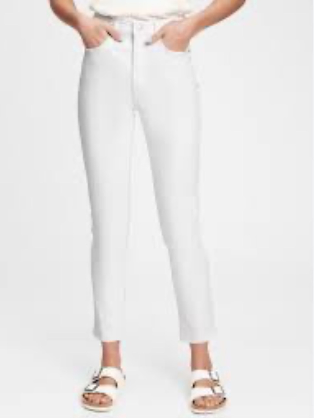 GAP White Girlfriend Skinny Ankle Pant Denim Jeans Size 10 $70 EUC KL